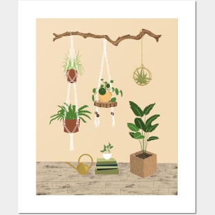 Hanging house plant friends Posters and Art